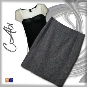 CABI Taupe Tweed Skirt - 8